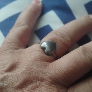 Unique Vintage Silver Heart Ring